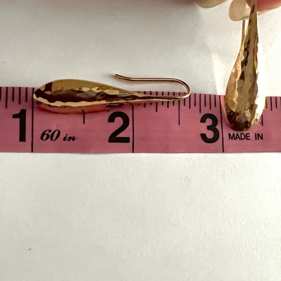 14k gold James Avery drop hook earrings hammered marriage rings cross pendant - Picture 8 of 14